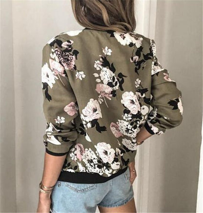 Veste femme à motif floral – Veste légère élégante pour printemps été