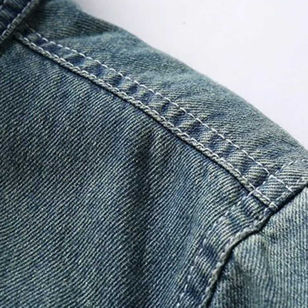 Veste en denim homme – Veste d'hiver chaude et stylée en jean pour hommes