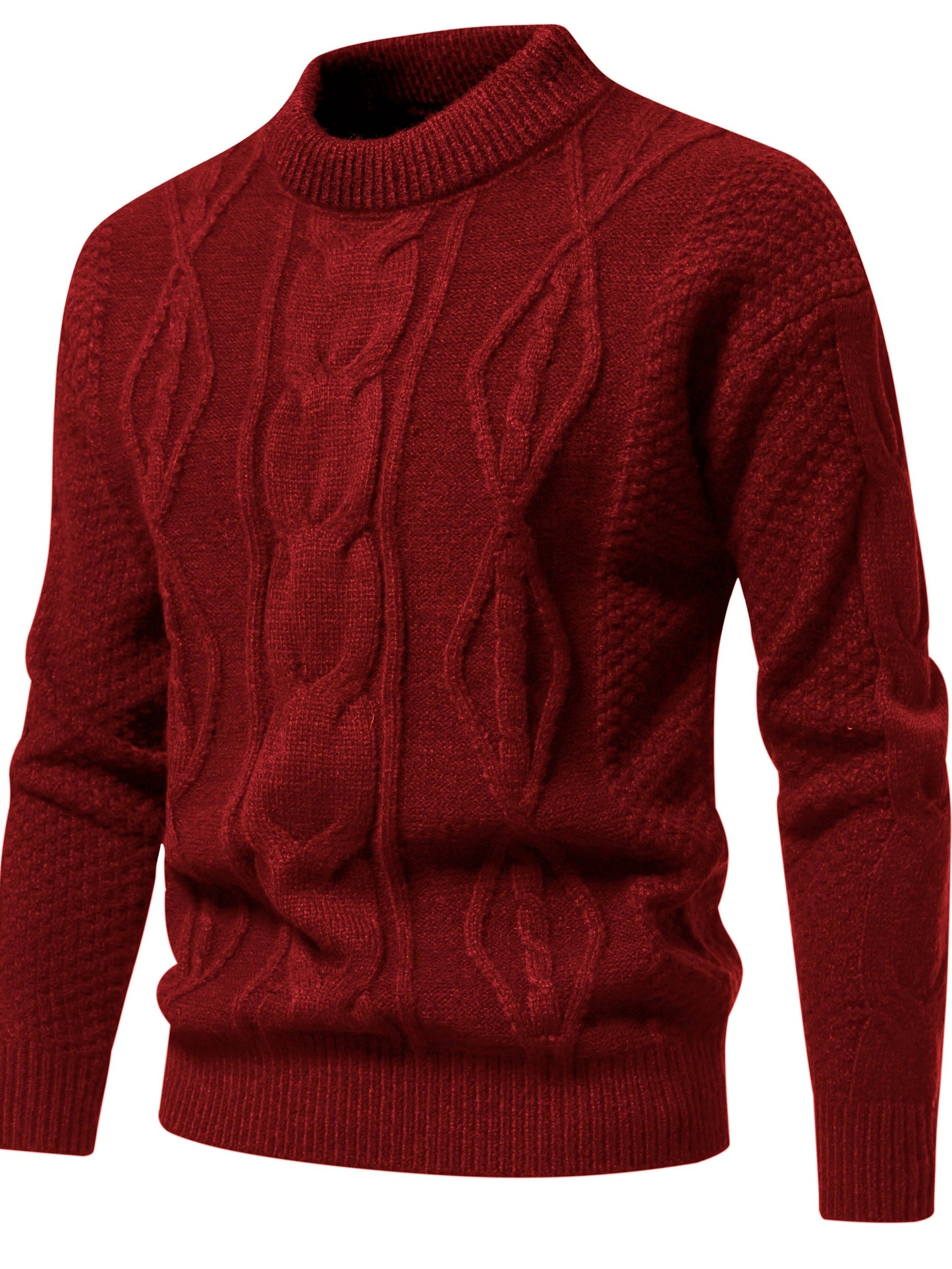 Pull en tricot confortable homme – Pull doux et chaud en laine pour l'hiver