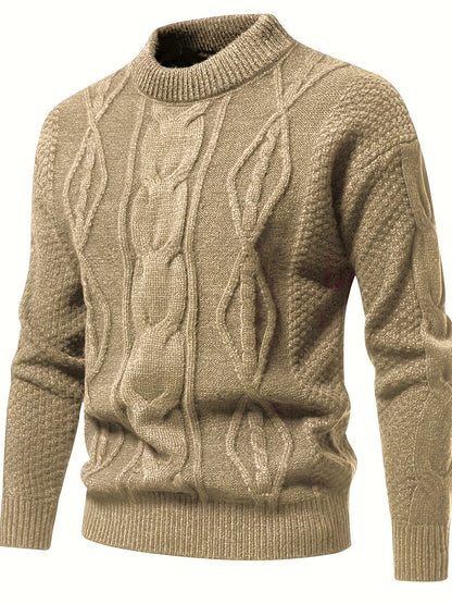 Pull en tricot confortable homme – Pull doux et chaud en laine pour l'hiver