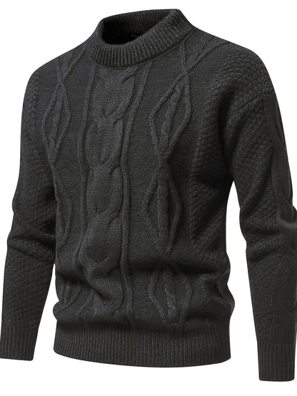 Pull en tricot confortable homme – Pull doux et chaud en laine pour l'hiver