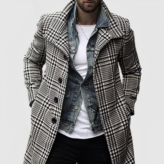 Manteau élégant homme – Manteau en laine coupe moderne pour occasions formelles