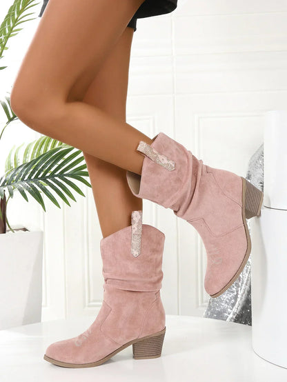 Bottes stylées femme – Bottes en cuir élégantes à talons pour occasions spéciales