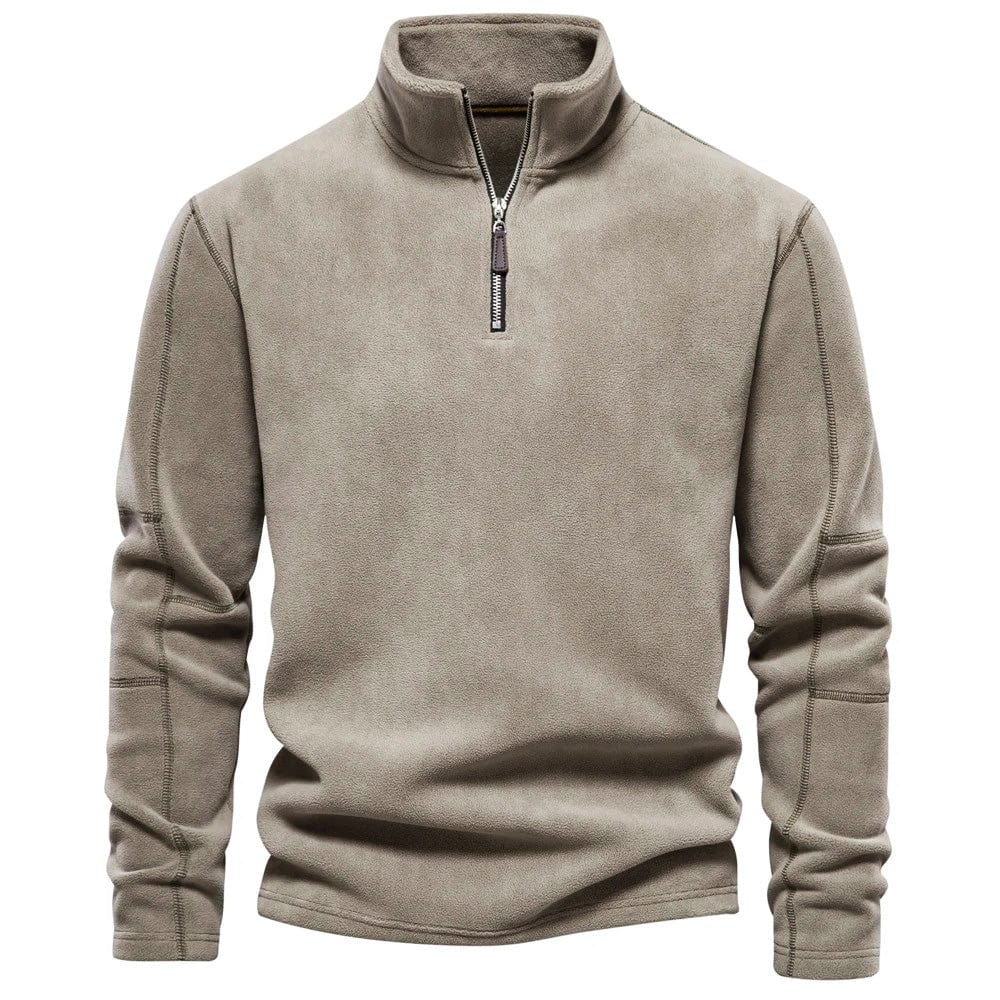 Pull zippé homme – Sweat-shirt confortable en coton pour casual et sport