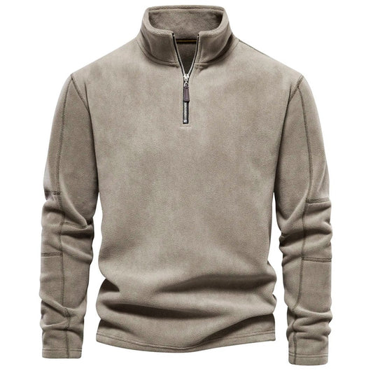 Pull zippé homme – Sweat-shirt confortable en coton pour casual et sport