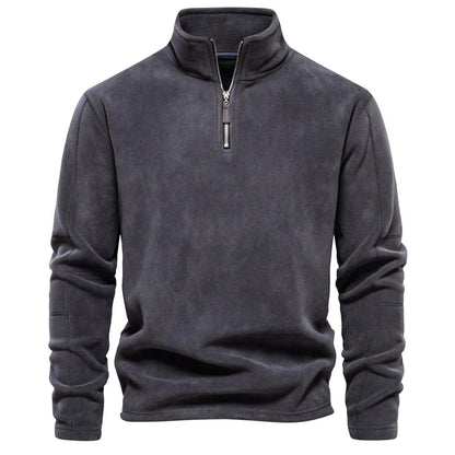 Pull zippé homme – Sweat-shirt confortable en coton pour casual et sport