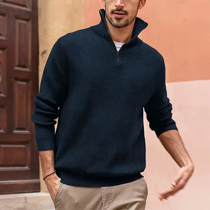 Pull en tricot décontracté homme – Pull léger et confortable en maille douce