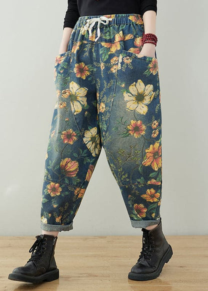 Pantalons fleuris femme – Pantalon léger à fleurs pour été et occasions spéciales