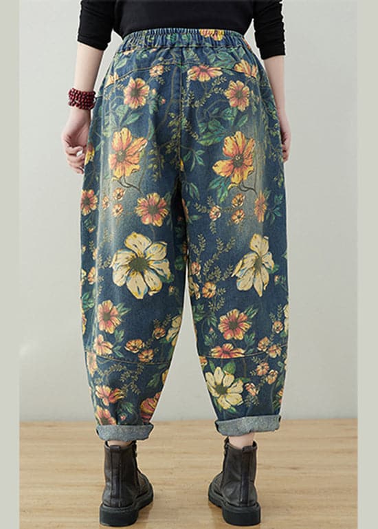 Pantalons fleuris femme – Pantalon léger à fleurs pour été et occasions spéciales