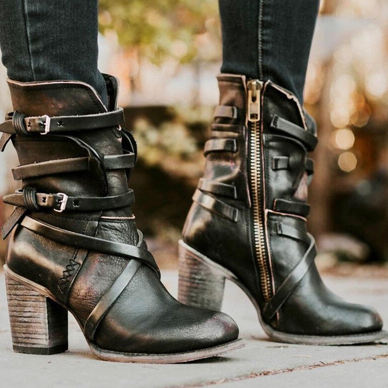 Bottes en cuir femme – Chaussures élégantes et confortables en cuir véritable