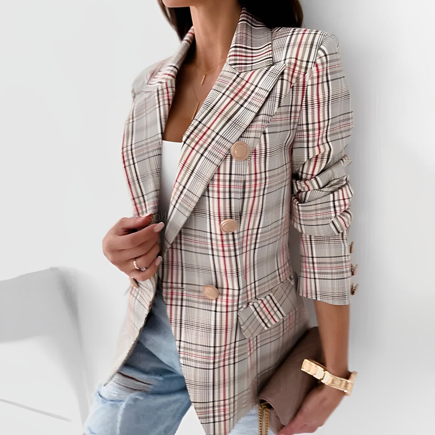 Blazer femme tendance – Veste chic à la mode en tissu léger et élégant