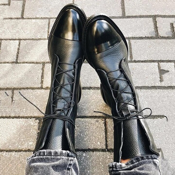 Bottes Élégantes Femme – Bottes en cuir chic à talons pour soirées et occasions