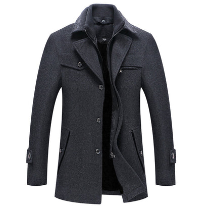 Manteau d'hiver homme – Manteau élégant en laine, coupe moderne et chaud