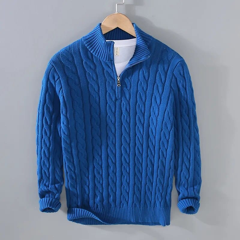 Pull torsadé homme – Pull en laine doux et chaud pour l'hiver élégant