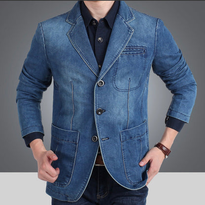 Blazer en denim homme – Veste décontractée en jean pour look tendance et élégant