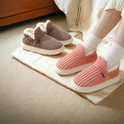 Chaussons confortables femme – Pantoufles douces en peluche pour intérieur