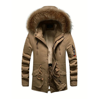 Parka d'hiver homme – Manteau chaud imperméable avec capuche et poches