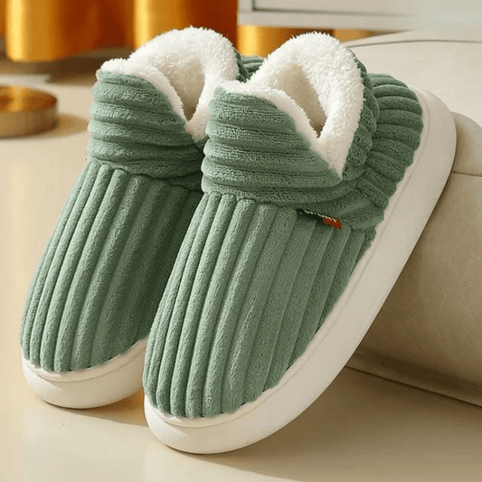 Chaussons confortables femme – Pantoufles douces en peluche pour intérieur