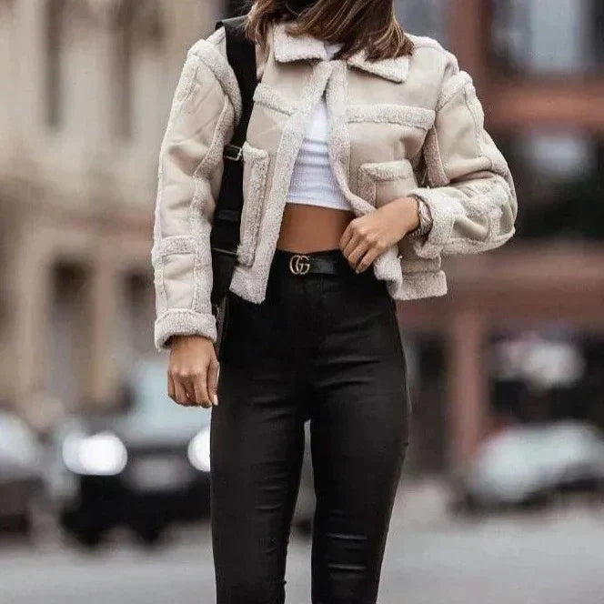 Veste en cuir femme – Veste élégante en cuir véritable pour look chic et tendance