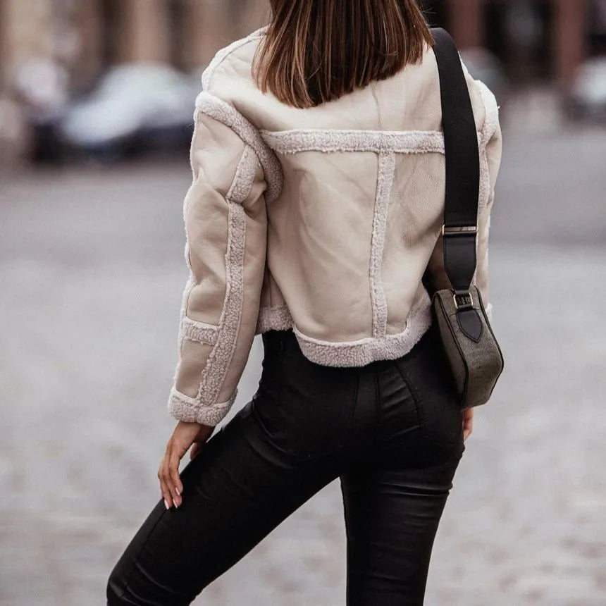 Veste en cuir femme – Veste élégante en cuir véritable pour look chic et tendance