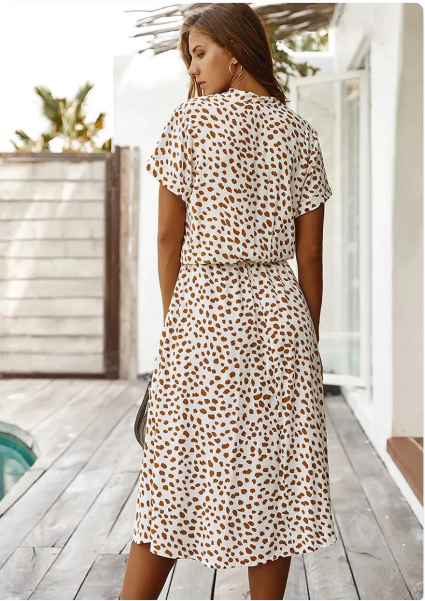 Robe d'été femme – Robe vintage fluide à fleurs pour occasions décontractées