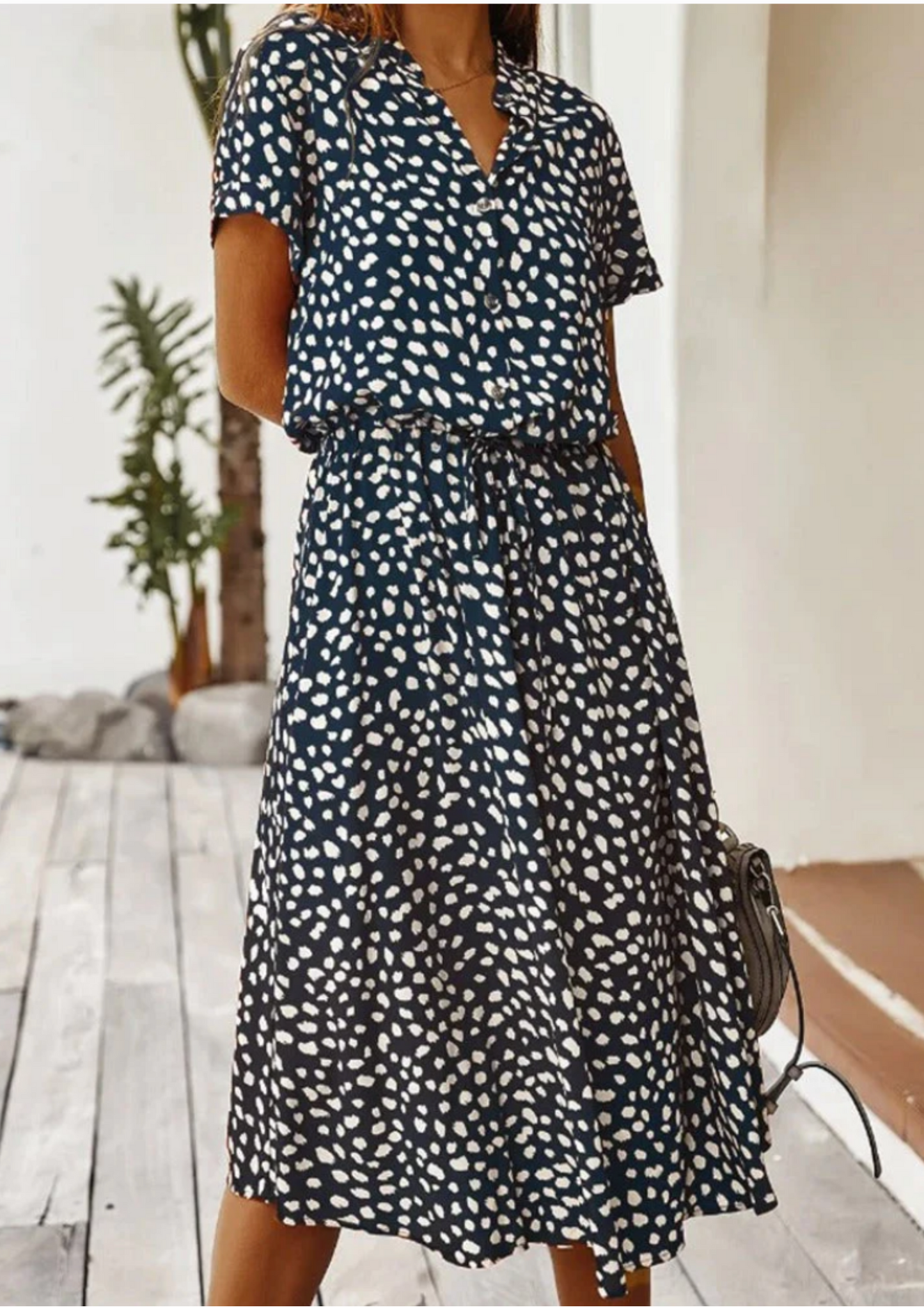 Robe d'été femme – Robe vintage fluide à fleurs pour occasions décontractées