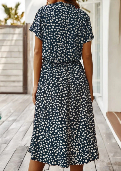 Robe d'été femme – Robe vintage fluide à fleurs pour occasions décontractées