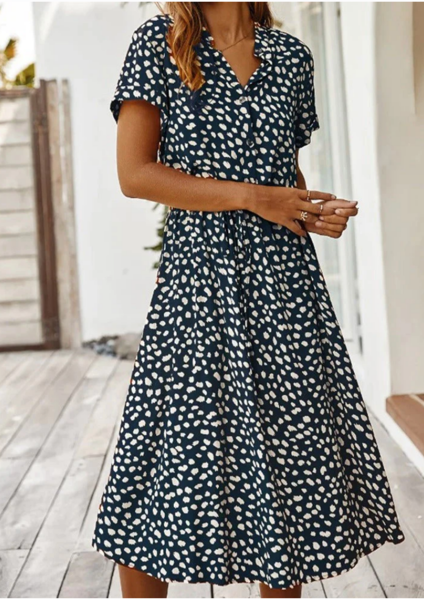 Robe d'été femme – Robe vintage fluide à fleurs pour occasions décontractées