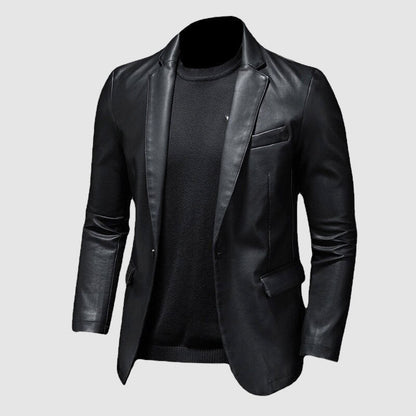 Veste en cuir homme – Veste élégante en cuir véritable pour occasions spéciales