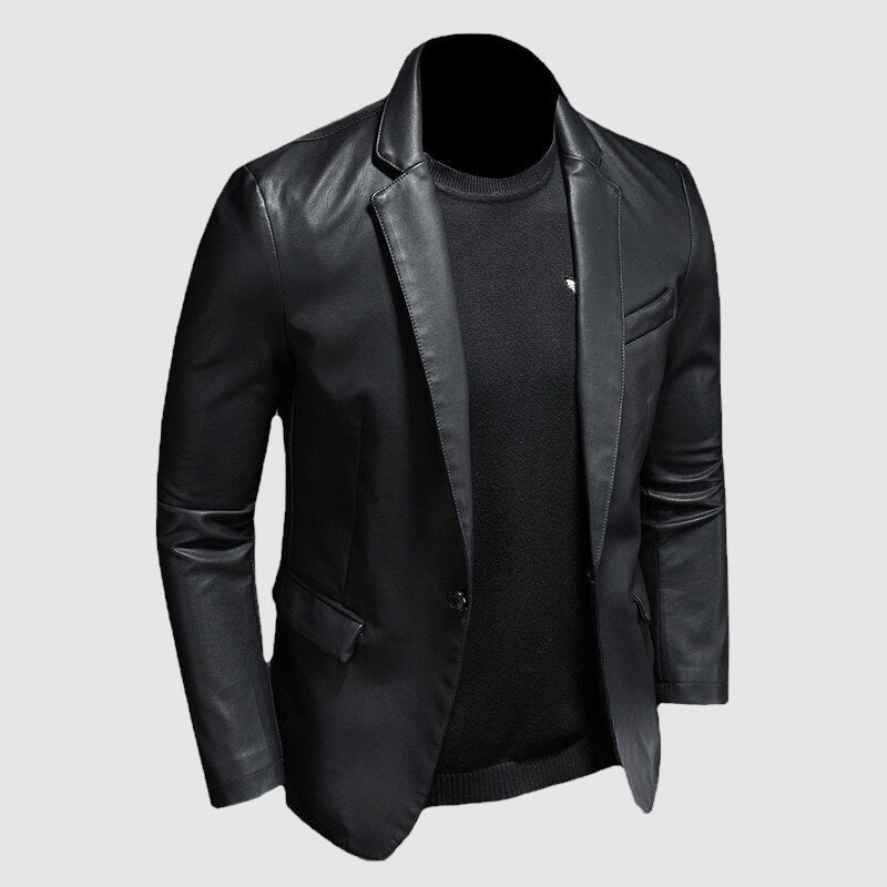 Veste en cuir homme – Veste élégante en cuir véritable pour occasions spéciales