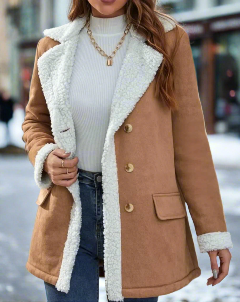 Manteau d'hiver femme – Manteau élégant en laine chaud et stylé pour hiver