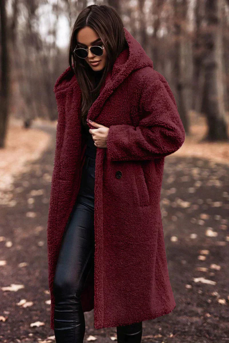 Manteau long femme – Manteau élégant en laine pour hiver chic et tendance