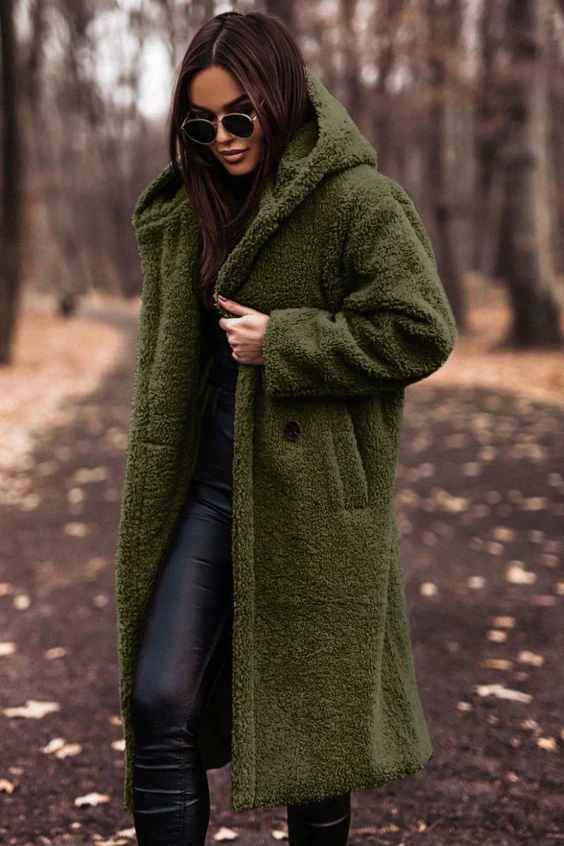 Manteau long femme – Manteau élégant en laine pour hiver chic et tendance