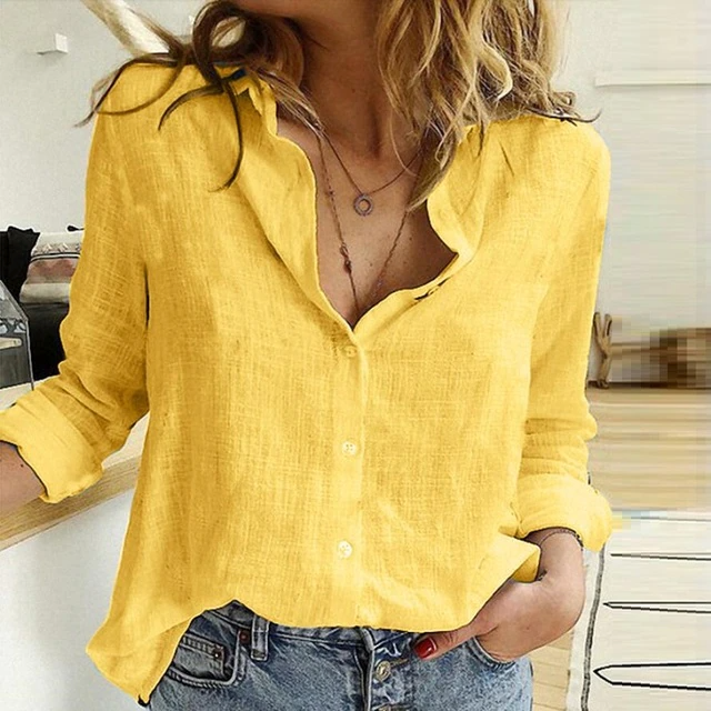 Blouse femme tendance – Haut chic à manches longues en tissu léger et élégant