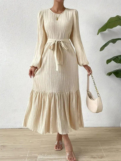 Robe longue femme – Robe à manches longues élégante pour cérémonie et soirée