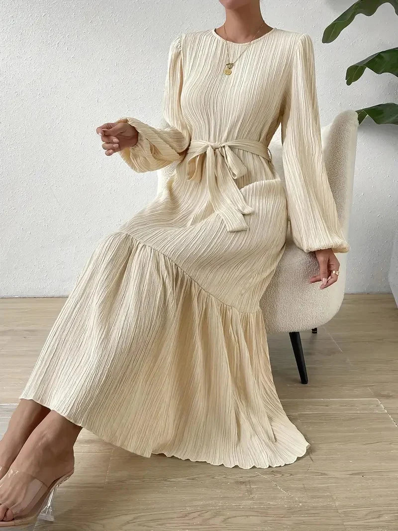 Robe longue femme – Robe à manches longues élégante pour cérémonie et soirée