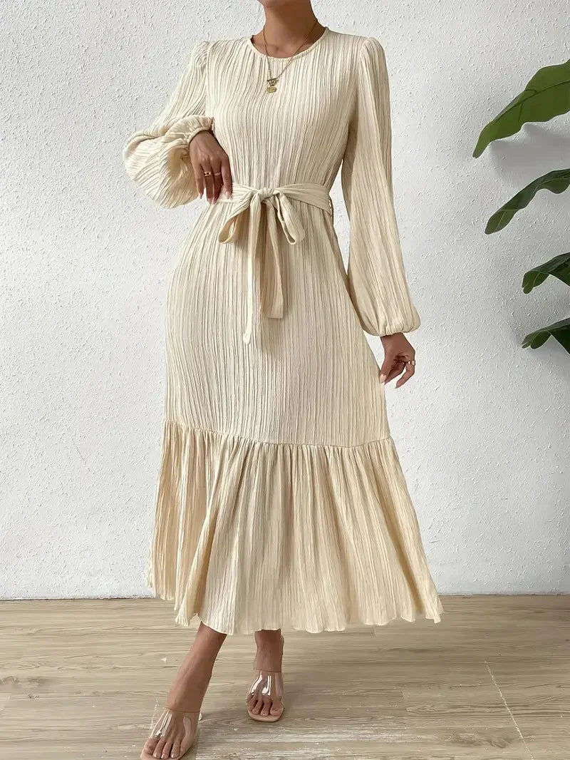 Robe longue femme – Robe à manches longues élégante pour cérémonie et soirée