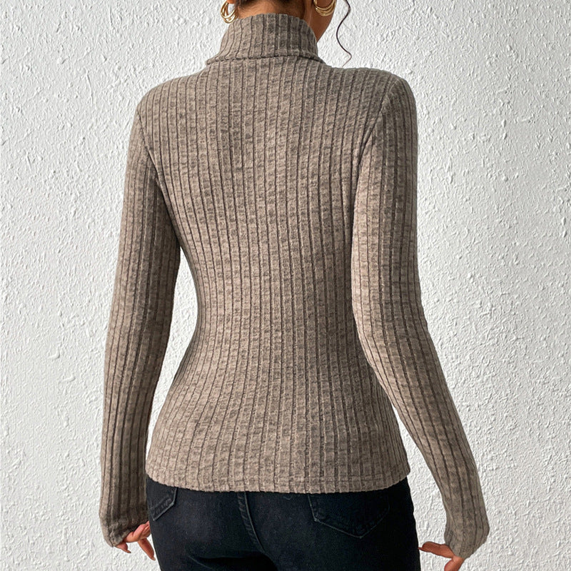 Pull à col roulé femme – Pull élégant en laine doux pour hiver chic et confortable