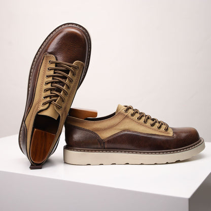 Chaussures homme en cuir vintage – Souliers élégants et confortables pour occasions spéciales