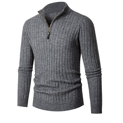 Pull à fermeture éclair homme – Sweat tendance en coton doux et confortable