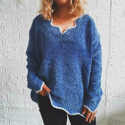 Pull décontracté femme – Pull en tricot doux à col rond pour un style casual