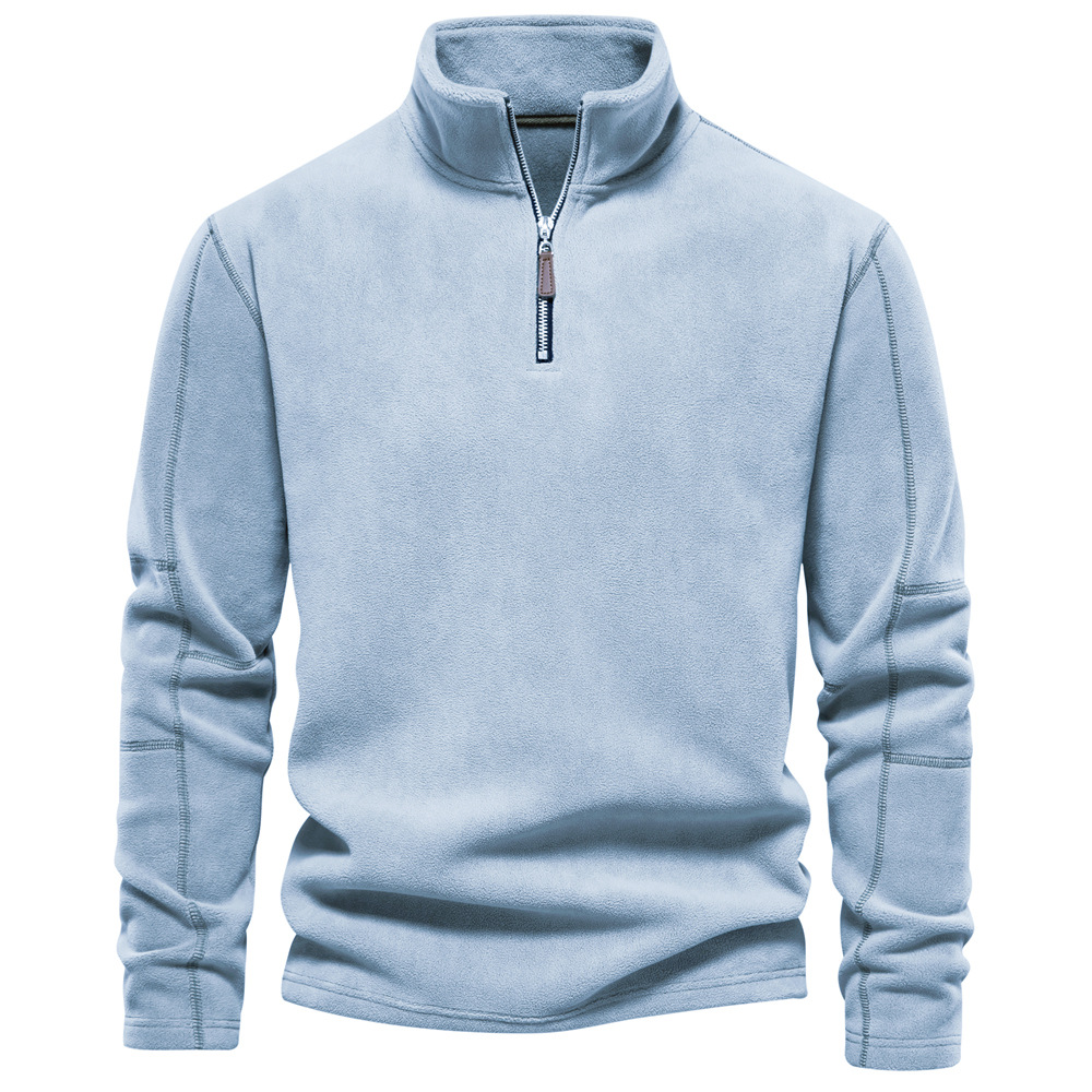 Pull zippé homme – Sweat-shirt confortable en coton pour casual et sport