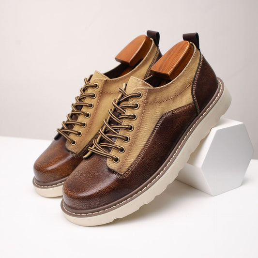 Chaussures homme en cuir vintage – Souliers élégants et confortables pour occasions spéciales