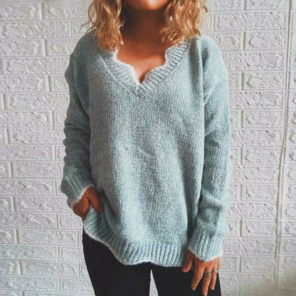 Pull décontracté femme – Pull en tricot doux à col rond pour un style casual