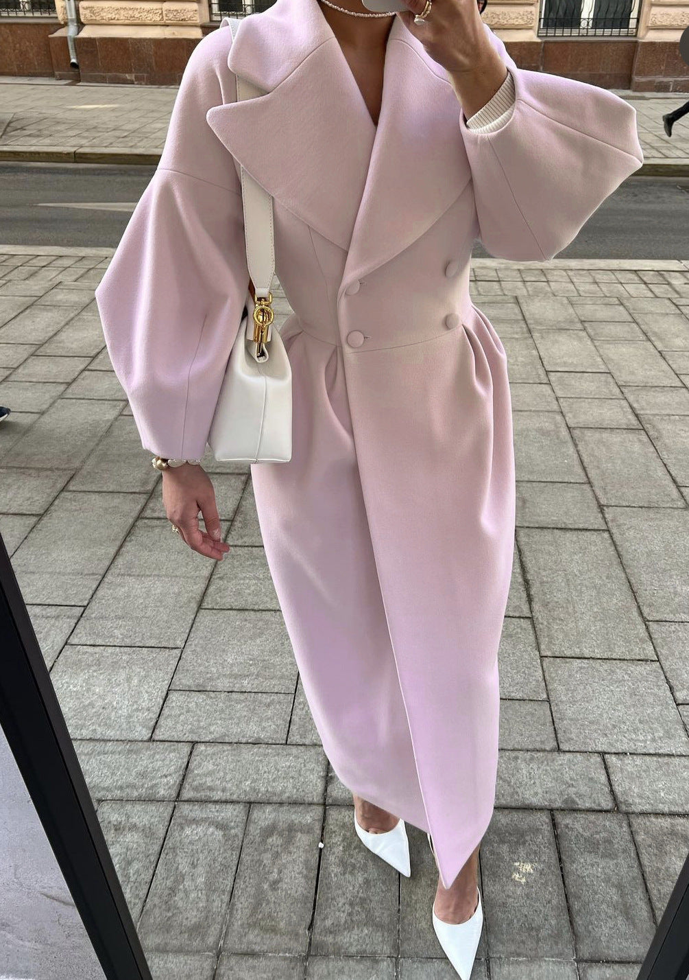 Wool Coat for Women – Elegant Long Jacket for Autumn Winter Fashion