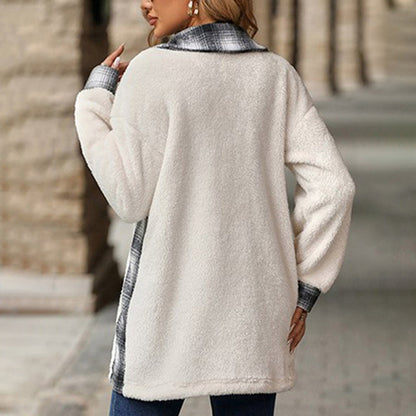 Veste à carreaux femme – Veste confortable en flanelle chic pour automne