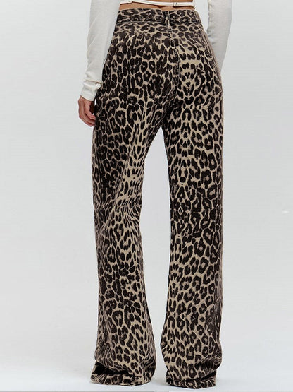 Pantalons léopard femme – Pantalon chic à motifs animaliers pour sorties élégantes