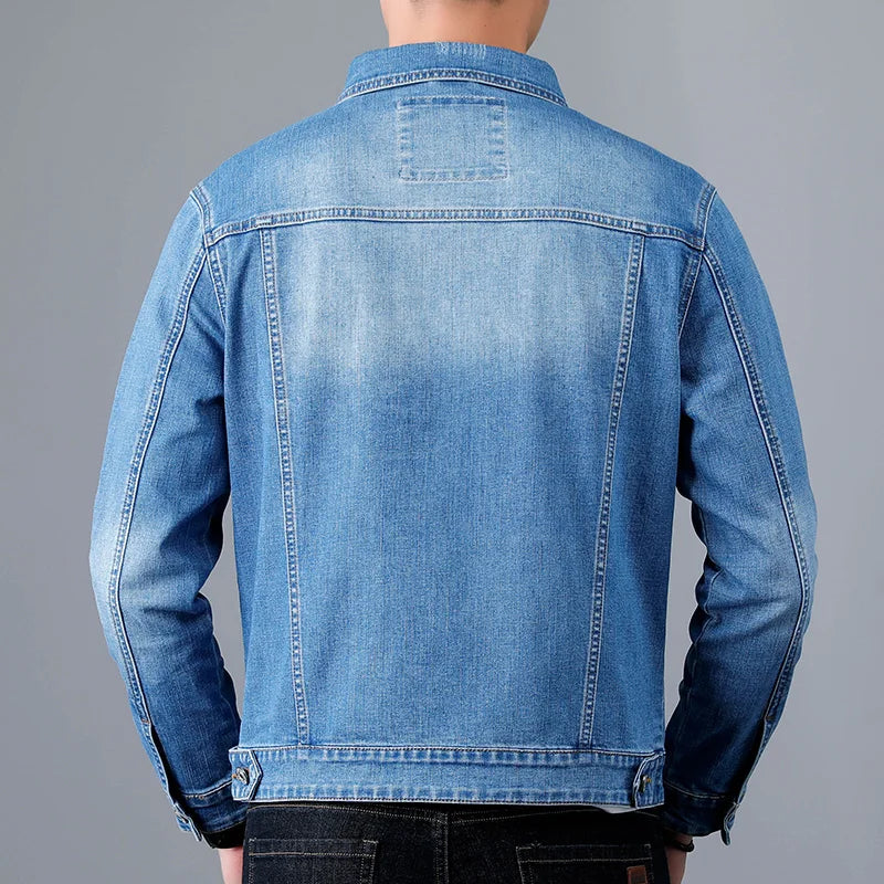 Veste en jean homme délavée – Veste casual tendance pour look décontracté