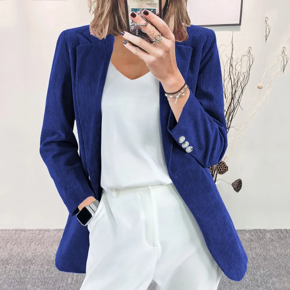 Blazer velours côtelé femme – Veste élégante chic pour automne-hiver