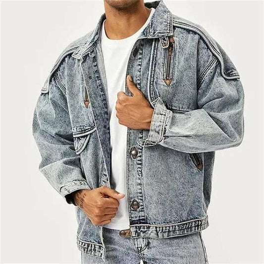 Veste en denim homme – Veste casual en jean coupe moderne et confortable